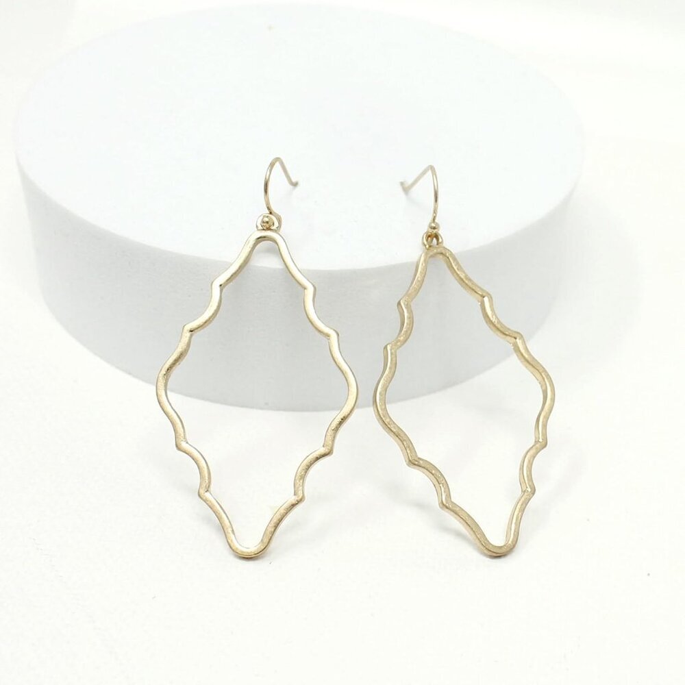 Lightweight Simple Basic Geometric Dangle Drop Ea… - image 3